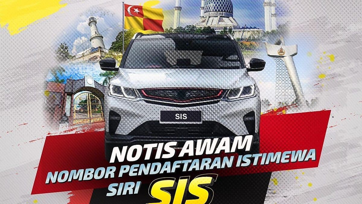 Tawaran nombor pendaftaran SIS, sempena Jubli Perak pemerintahan Sultan Selangor